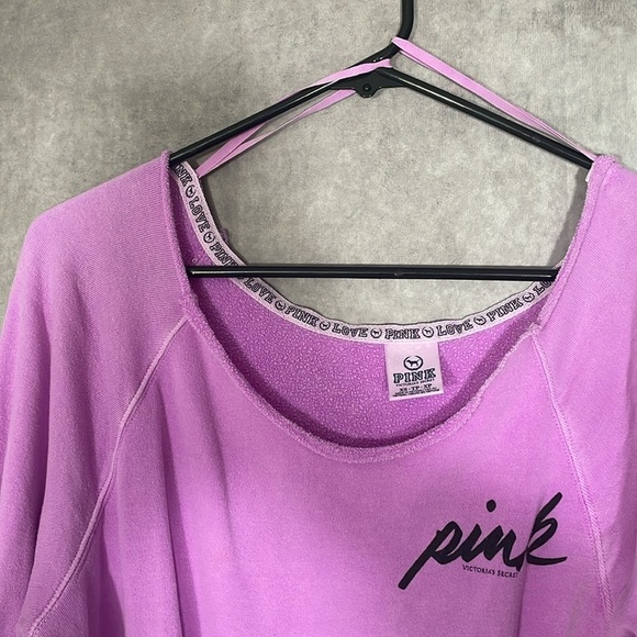 PINK Victoria’s Secret 2012 Purple Slouchy Crew Sweater | Size XS - Picture 2 of 10